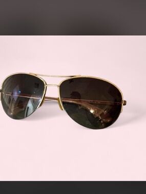 Marc Jacobs Gold Aviator Sunglasses with Dark Lenses